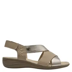 BRUNO ROSSI - Sandalia Mujer Cuero Beige