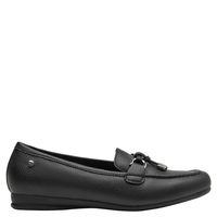 Mocasín Mujer Cuero Negro