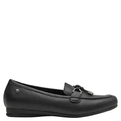 BRUNO ROSSI - Mocasin Mujer Cuero Negro