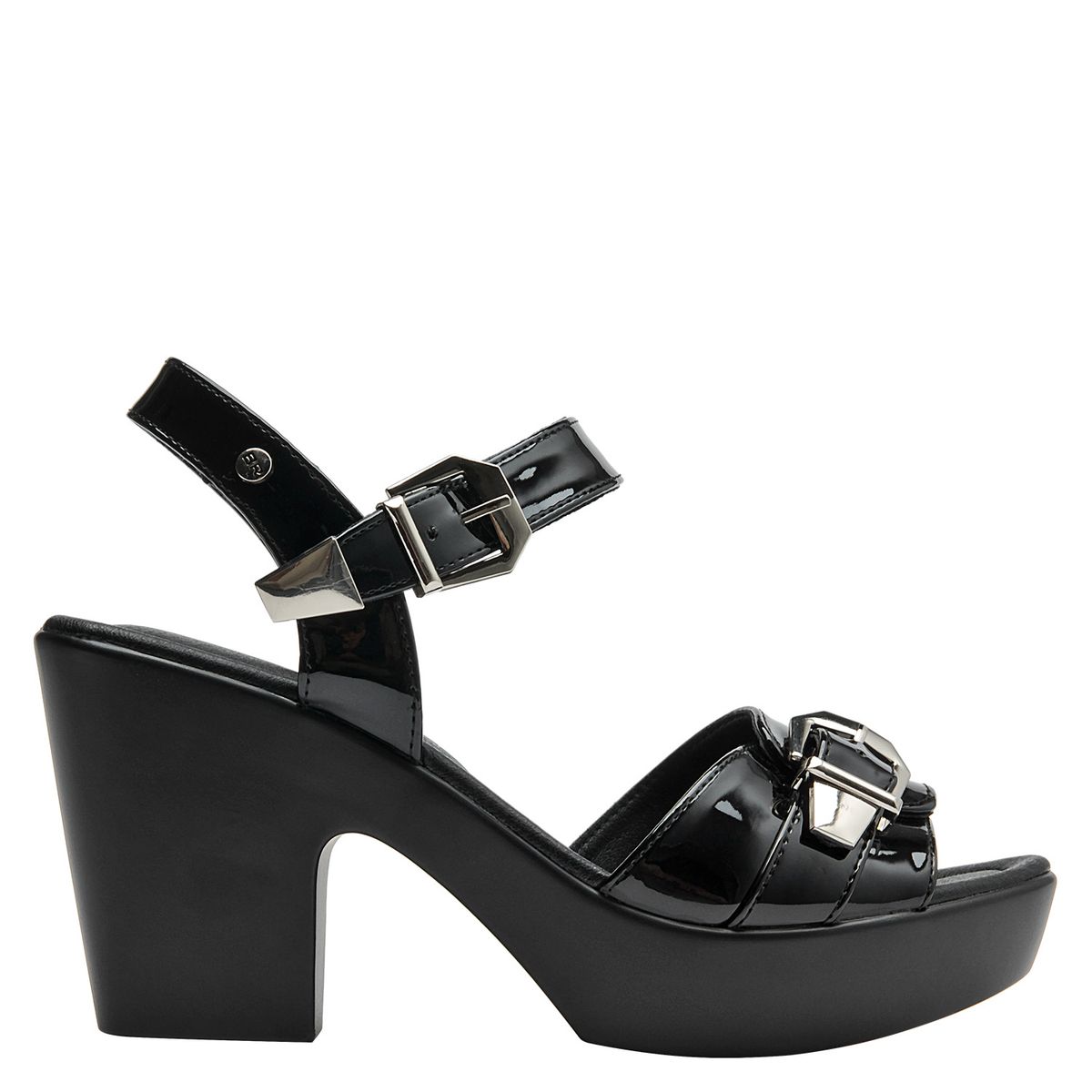 BRUNO ROSSI - Sandalia Mujer Cuero Negro Bruno Rossi