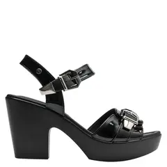 BRUNO ROSSI - Sandalia Mujer Cuero Negro