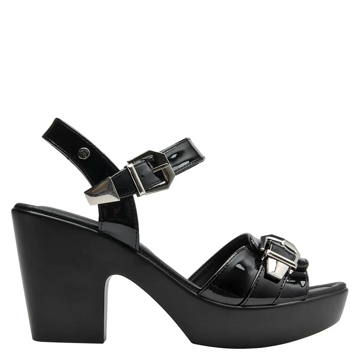 BRUNO ROSSI - Sandalia Mujer Cuero Negro Bruno Rossi