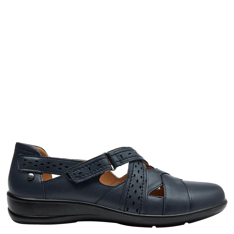 BRUNO ROSSI Zapato Casual Mujer Cuero Azul
