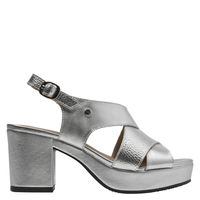 Sandalia Mujer Cuero Gris