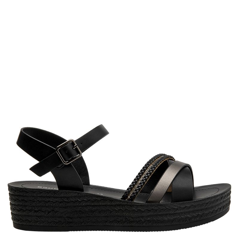 BRUNO ROSSI - Sandalia Mujer Negro Bruno Rossi