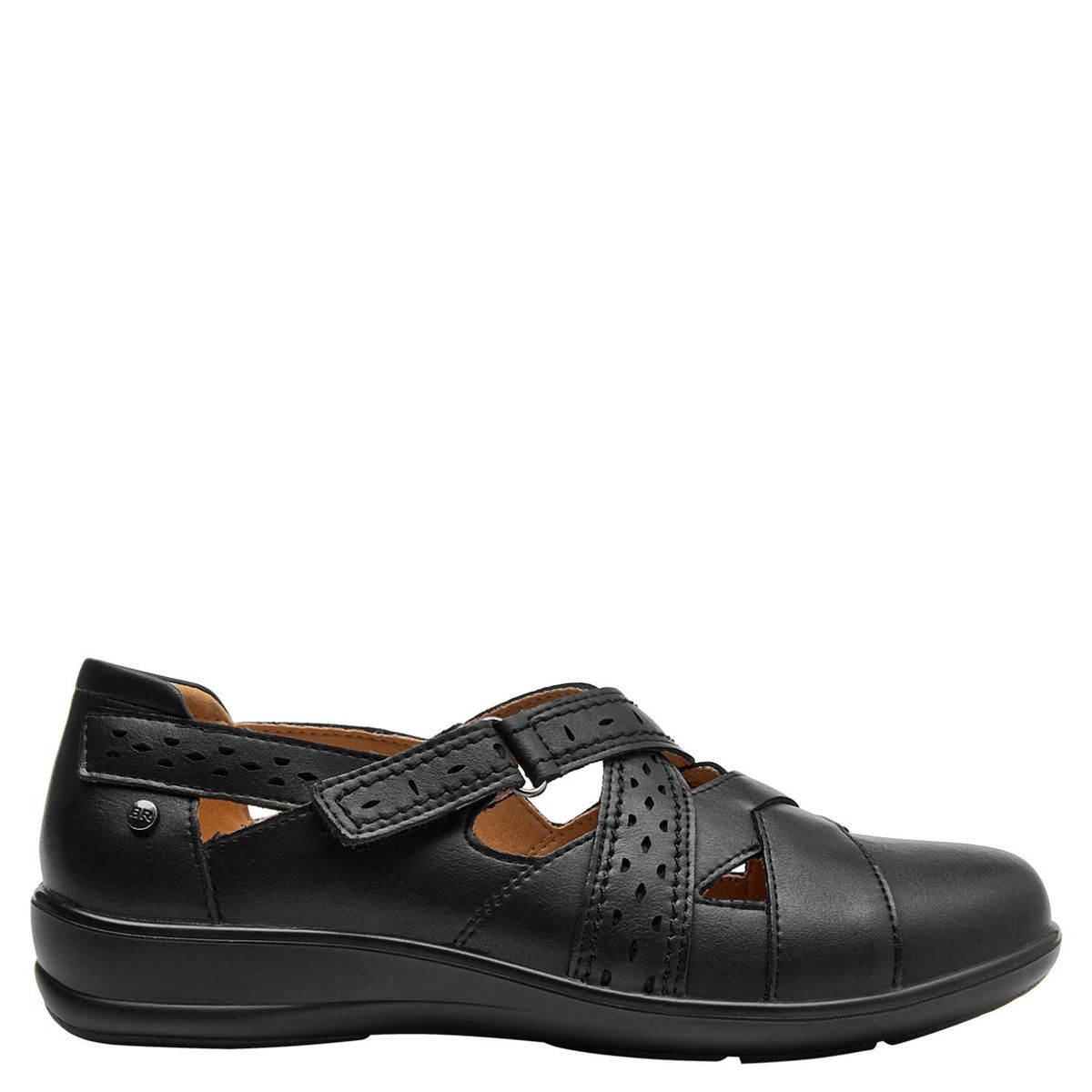 BRUNO ROSSI - Zapato Casual Mujer Cuero Negro Bruno Rossi