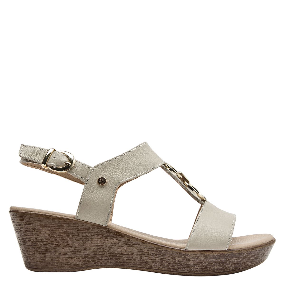 BRUNO ROSSI - Sandalia Mujer Cuero Beige Bruno Rossi