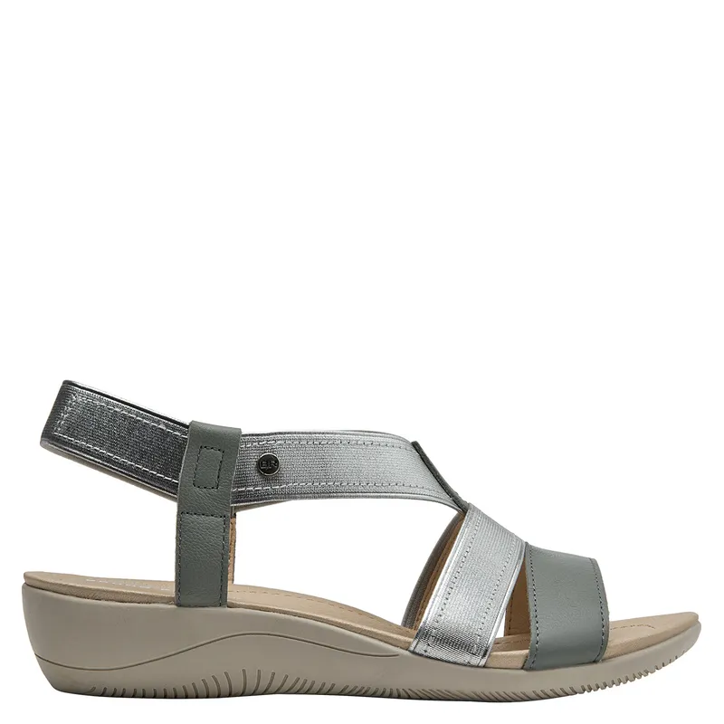 BRUNO ROSSI - Sandalia Mujer Cuero Gris Bruno Rossi