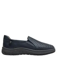 BRUNO ROSSI - Zapato Casual Mujer Cuero Azul
