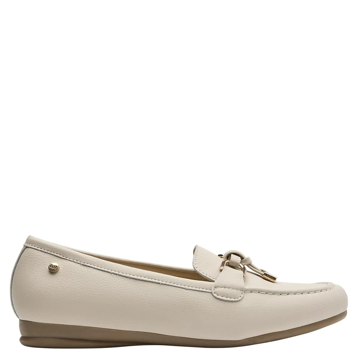 BRUNO ROSSI - Mocasín Mujer Cuero Beige Bruno Rossi