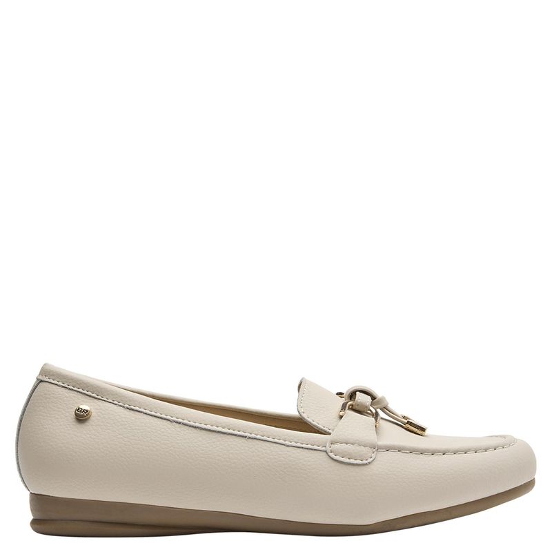BRUNO ROSSI - Mocasin Mujer Cuero Beige Bruno Rossi