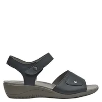 Sandalia Mujer Cuero Azul