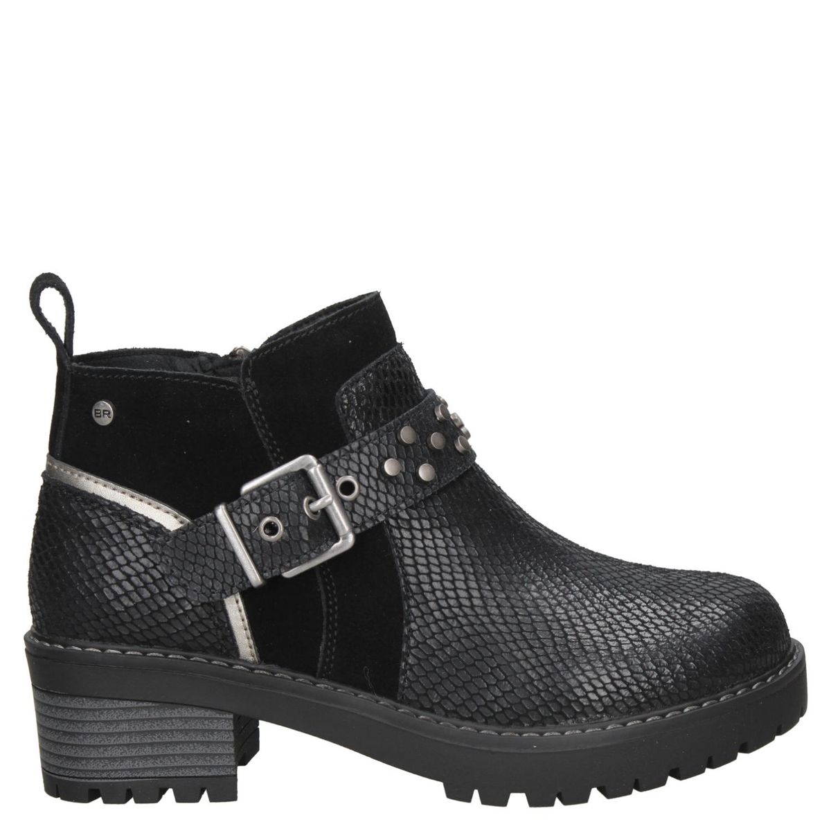 BRUNO ROSSI - Botín Mujer Cuero Negro Bruno Rossi