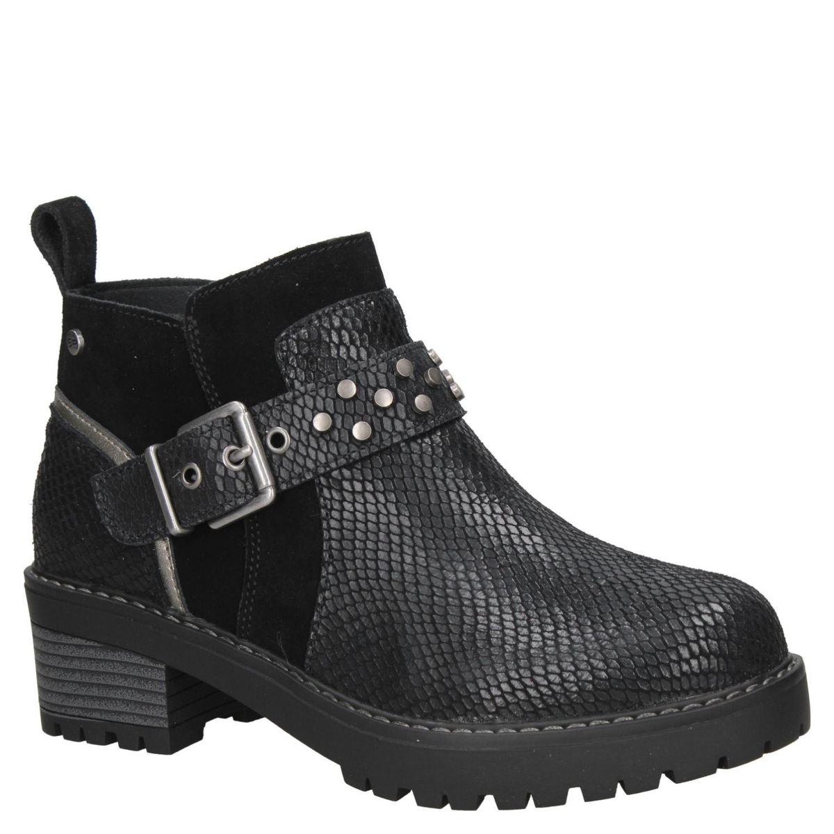 BRUNO ROSSI - Botín Mujer Cuero Negro Bruno Rossi