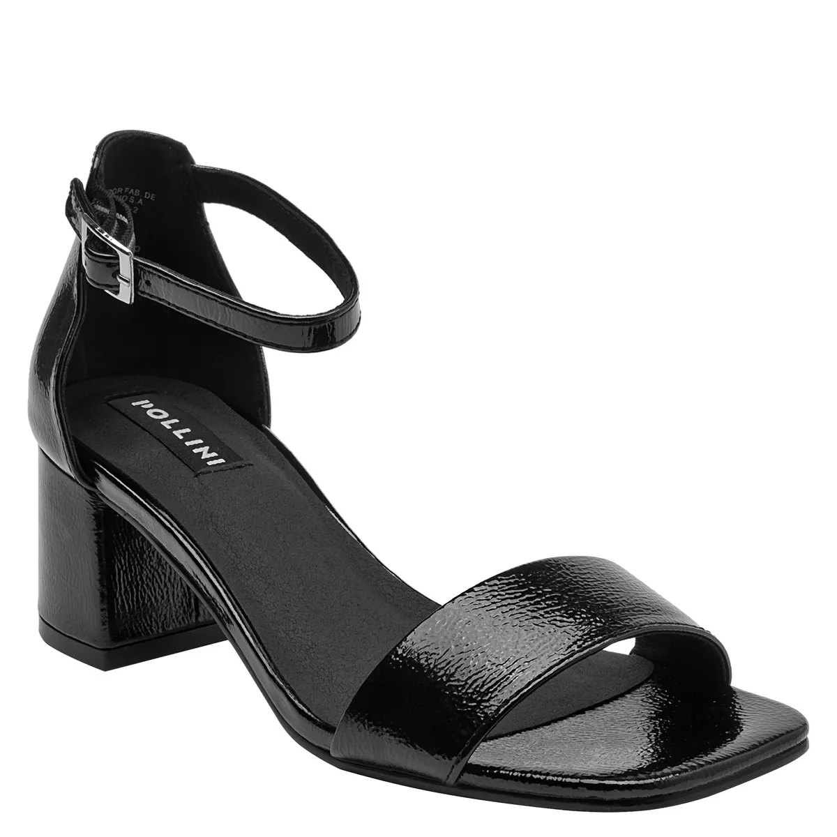 POLLINI - Sandalia Mujer Cuero Negro Pollini