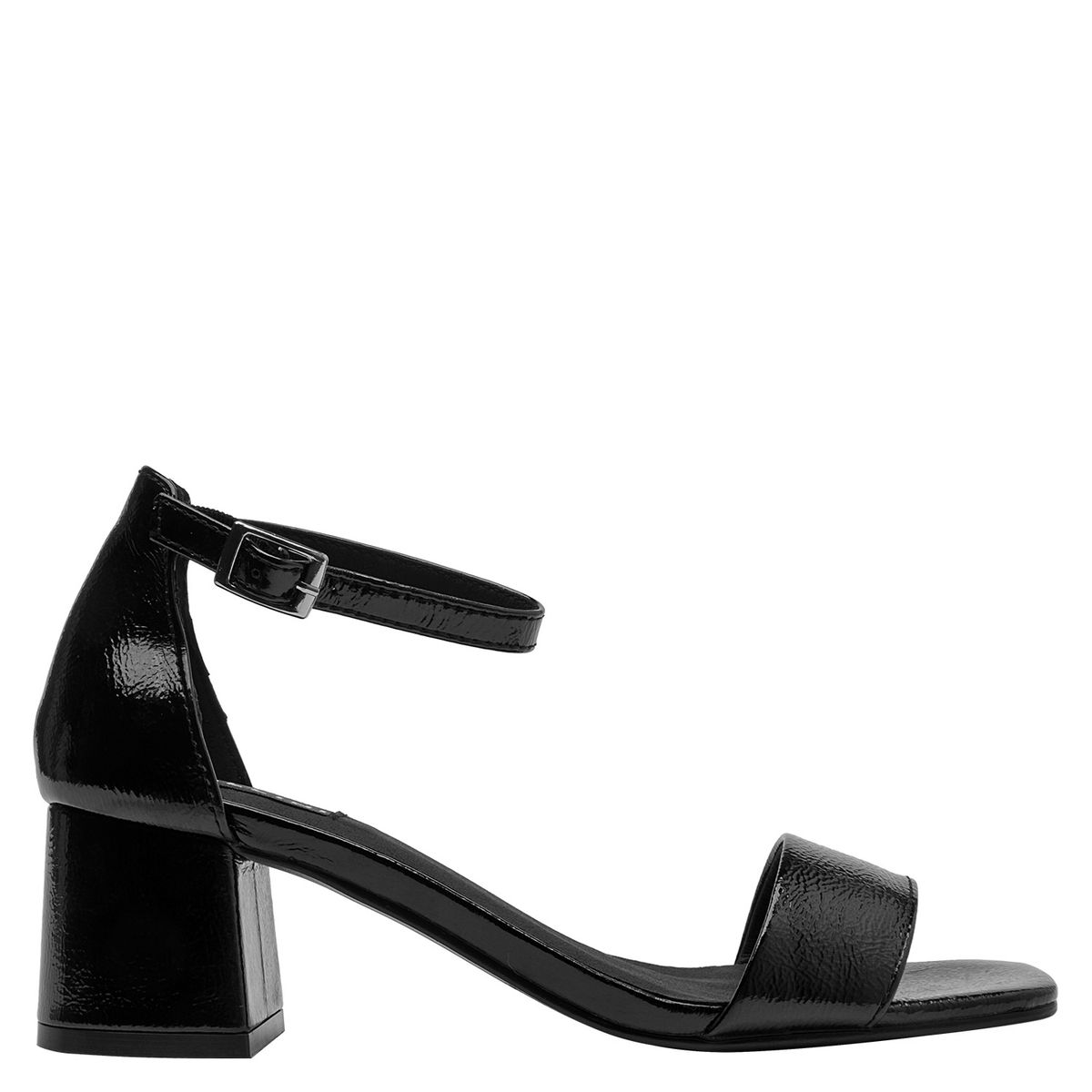 POLLINI - Sandalia Mujer Cuero Negro Pollini