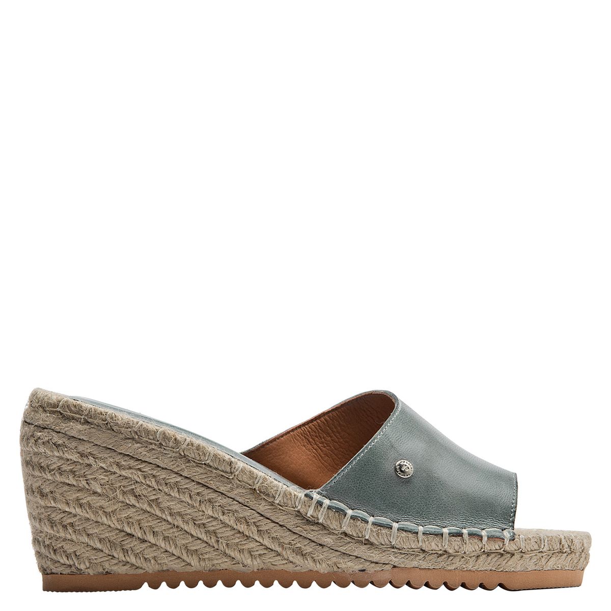 POLLINI - Sandalia Mujer Cuero Azul Pollini