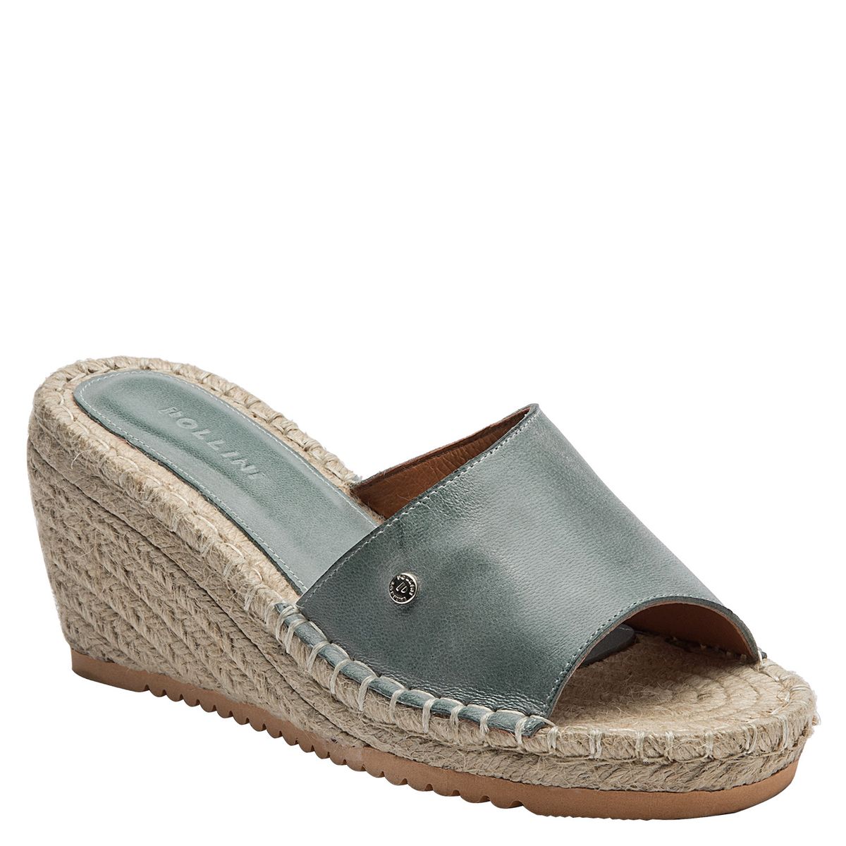 POLLINI - Sandalia Mujer Cuero Azul Pollini