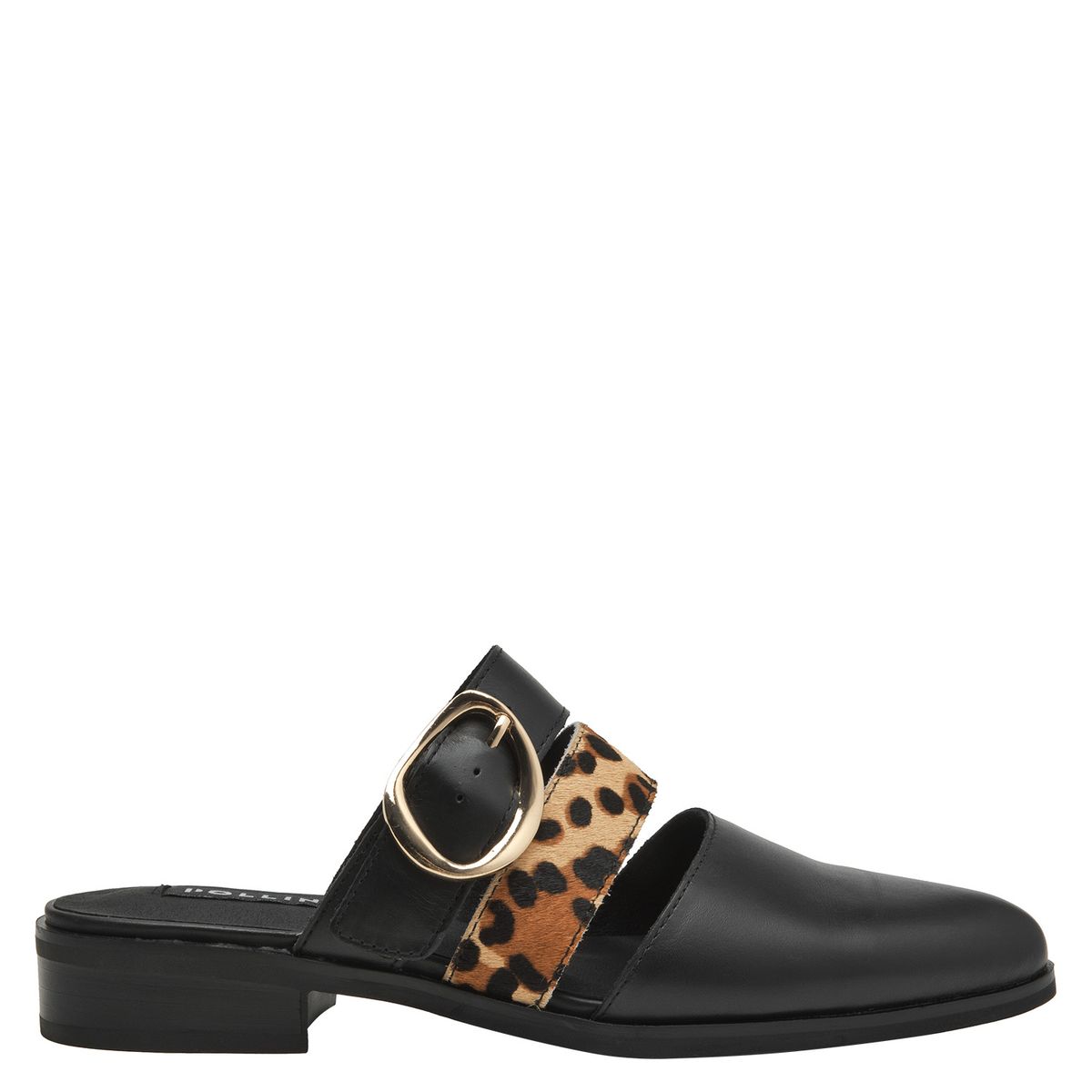POLLINI - Zapato Casual Mujer Cuero Negro Pollini