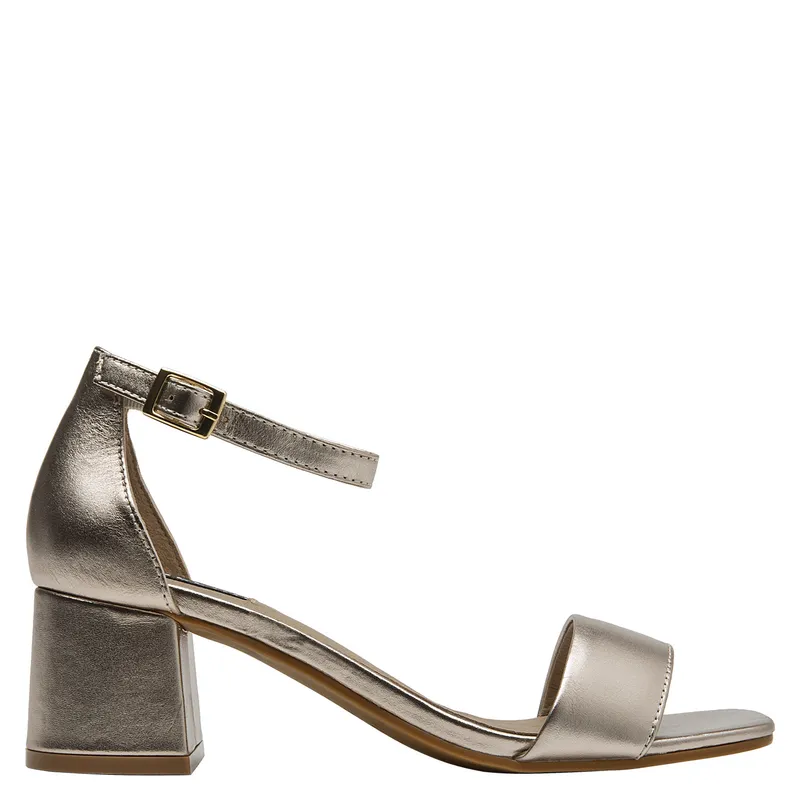 POLLINI - Sandalia Mujer Cuero Amarillo Pollini