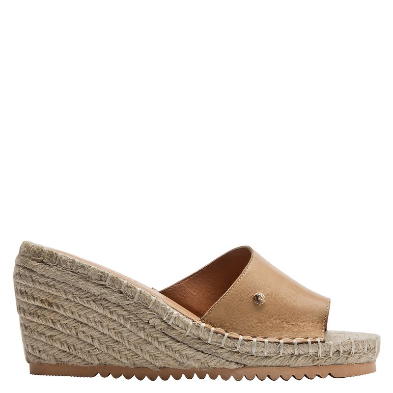 POLLINI - Sandalia Mujer Cuero Café Pollini
