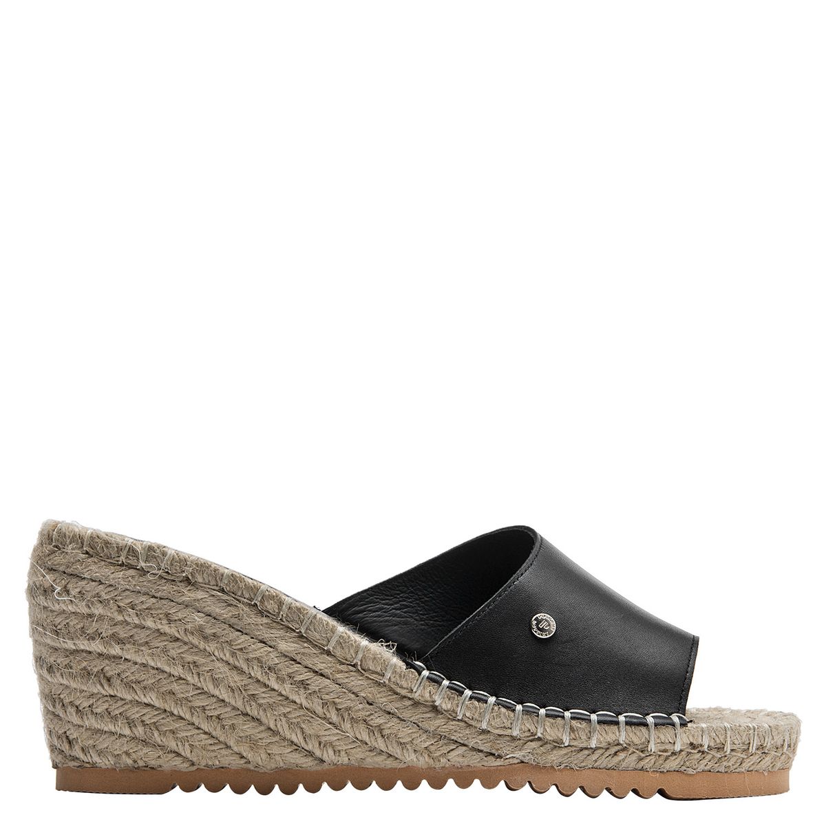 POLLINI - Sandalia Mujer Cuero Negro Pollini