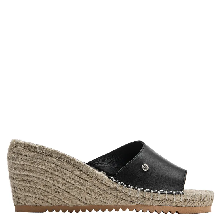 POLLINI Sandalia Mujer Cuero Negro