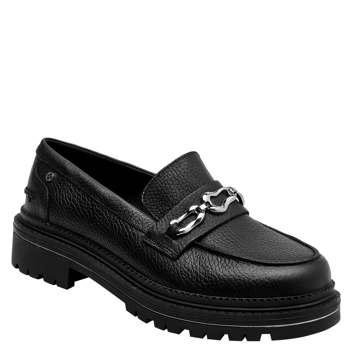 POLLINI - Mocasín Mujer Cuero Negro Pollini