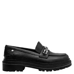 POLLINI - Mocasin Mujer Cuero Negro