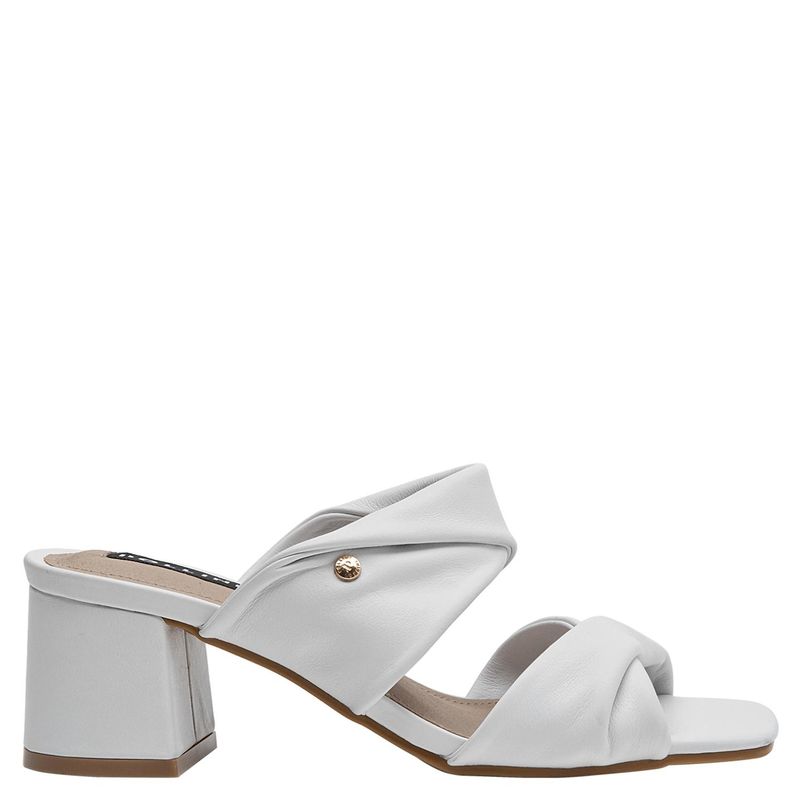 POLLINI - Sandalia Mujer Cuero Blanco Pollini