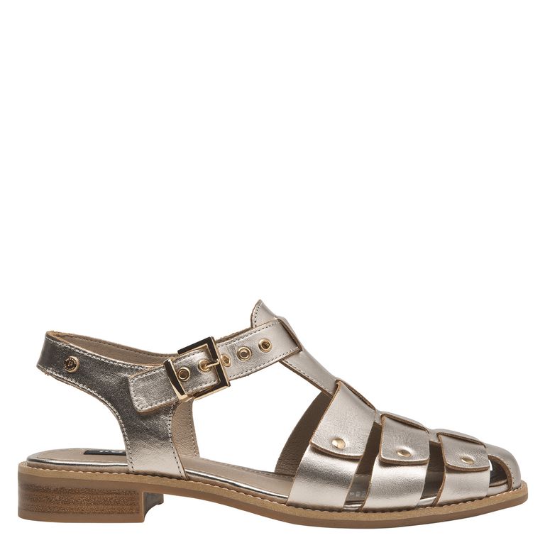 POLLINI Sandalia Mujer Cuero Amarillo