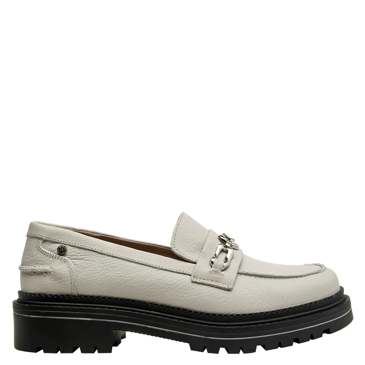 POLLINI - Mocasín Mujer Cuero Beige Pollini