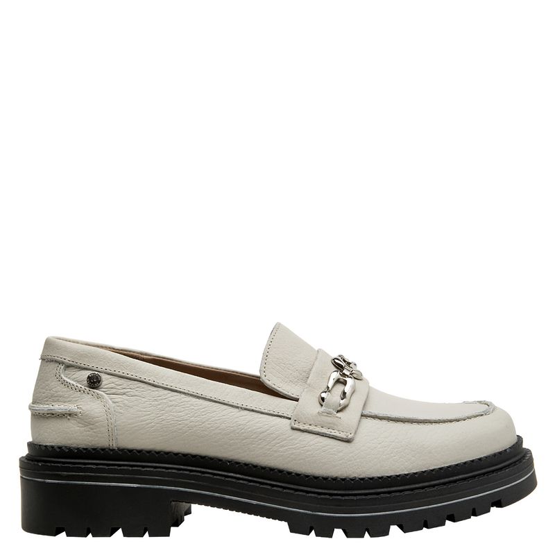 POLLINI - Mocasin Mujer Cuero Beige Pollini