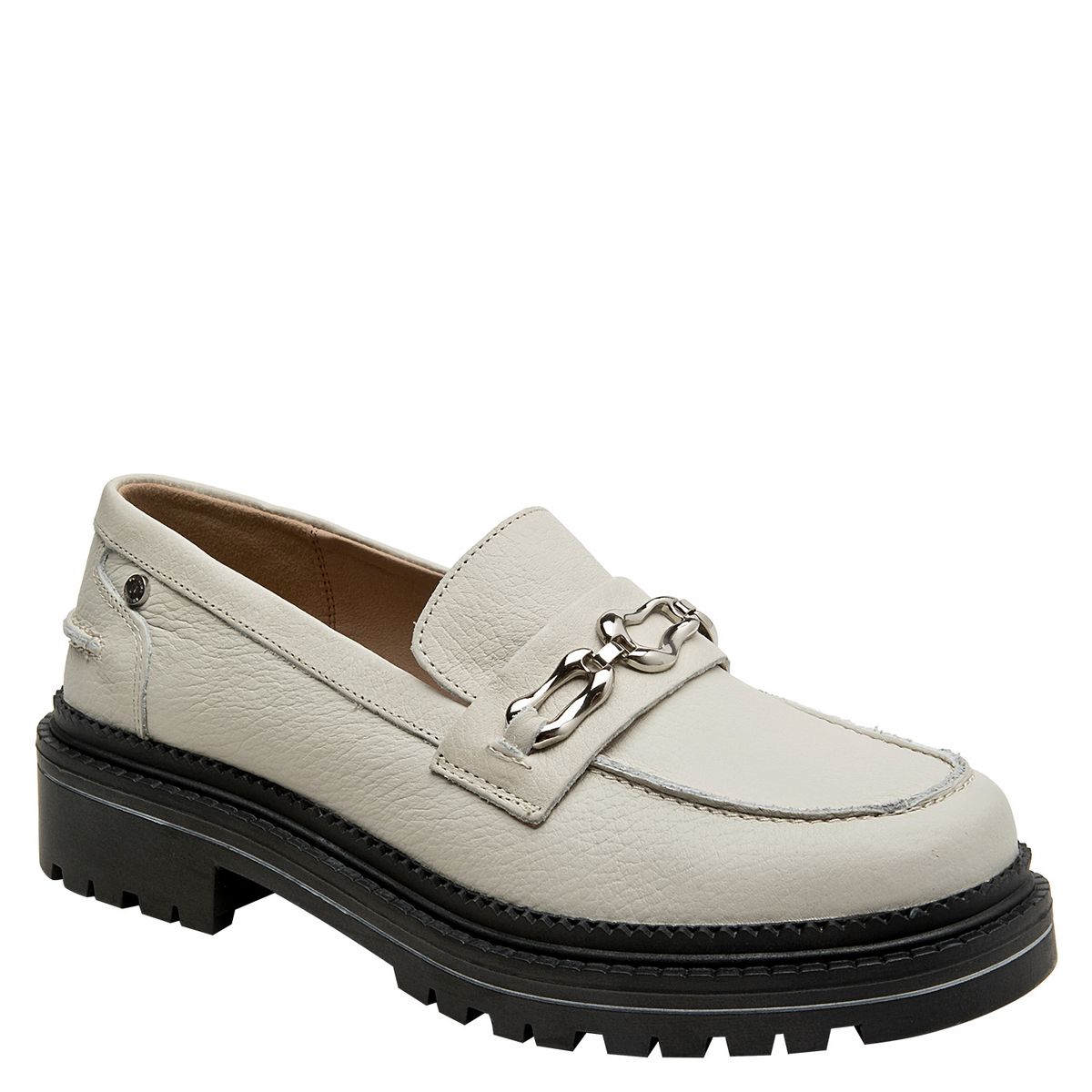 POLLINI - Mocasín Mujer Cuero Beige Pollini