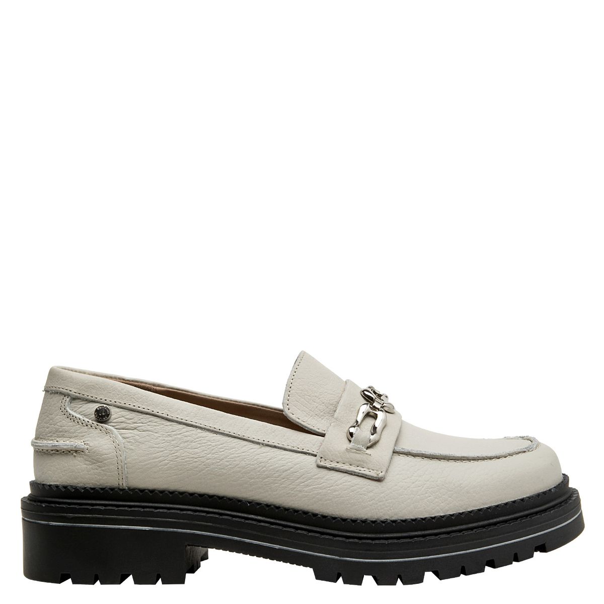 POLLINI - Mocasín Mujer Cuero Beige Pollini