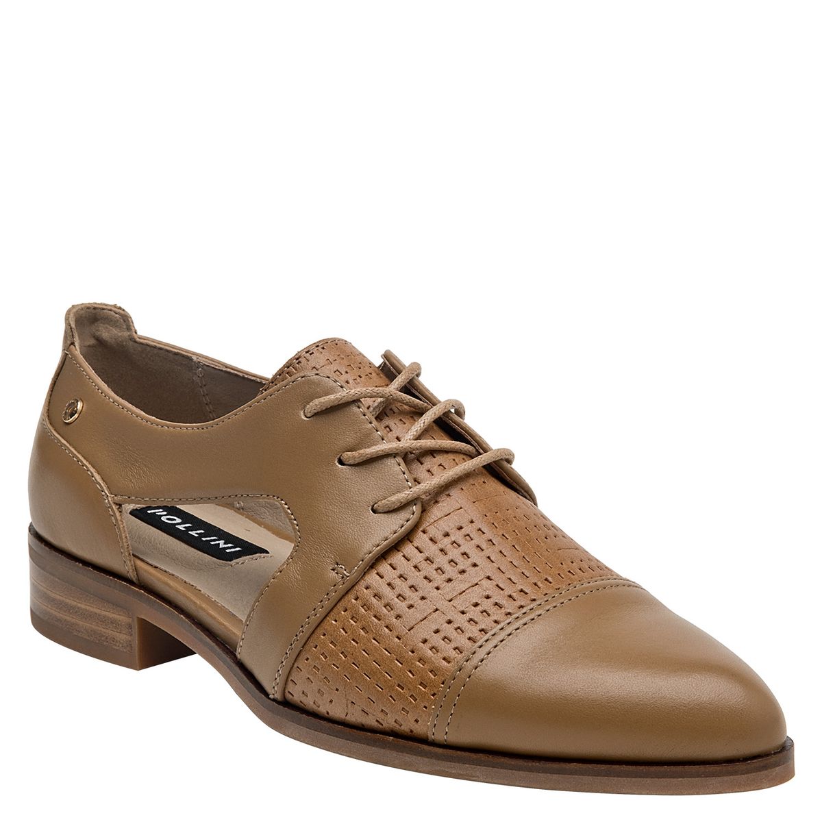 POLLINI - Zapato Casual Mujer Cuero Café Pollini