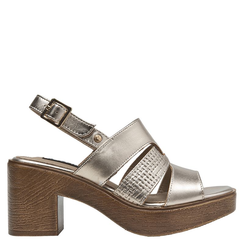 POLLINI - Sandalia Mujer Cuero Amarillo Pollini