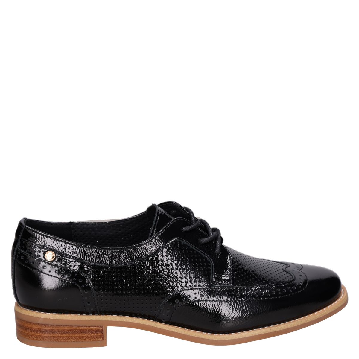 POLLINI - Zapato Casual Mujer Cuero Negro Pollini