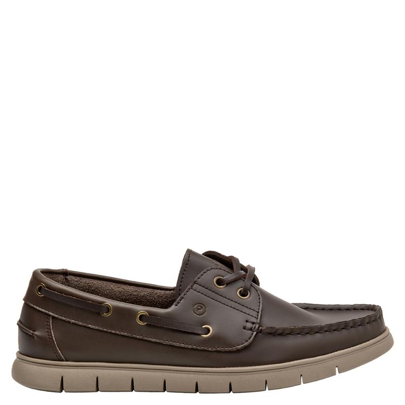 PLUMA - Zapato Casual Hombre Cuero Café Pluma