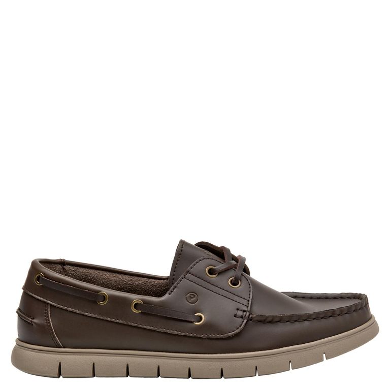 Zapato Casual Hombre Cuero Café