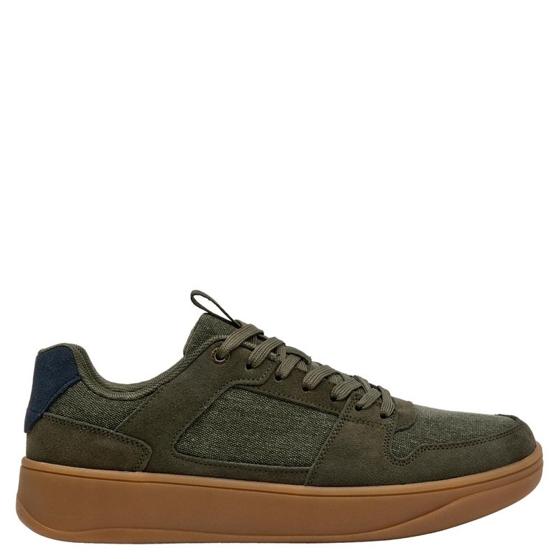 PANAMA JACK - Zapatilla Urbana Hombre Cuero Verde Panama Jack