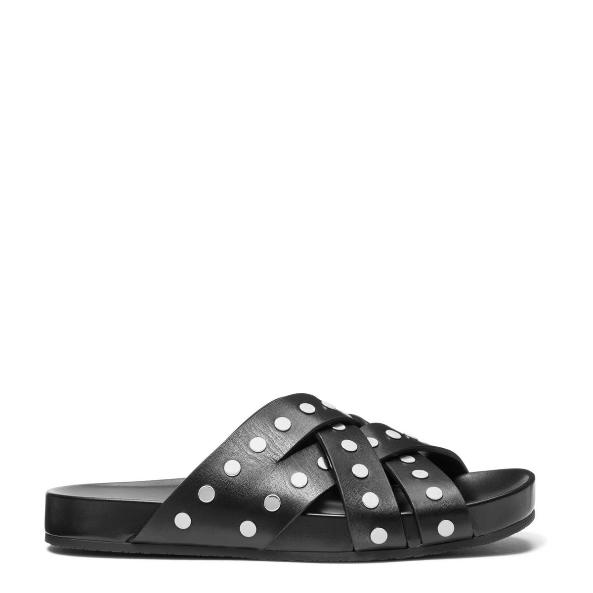 MICHAEL KORS - Sandalia Mujer Cuero Negro Michael Kors