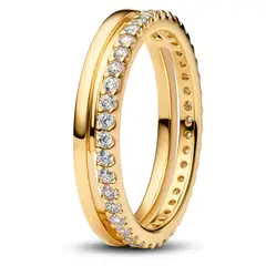 PANDORA - Anillo Doble Banda Mujer