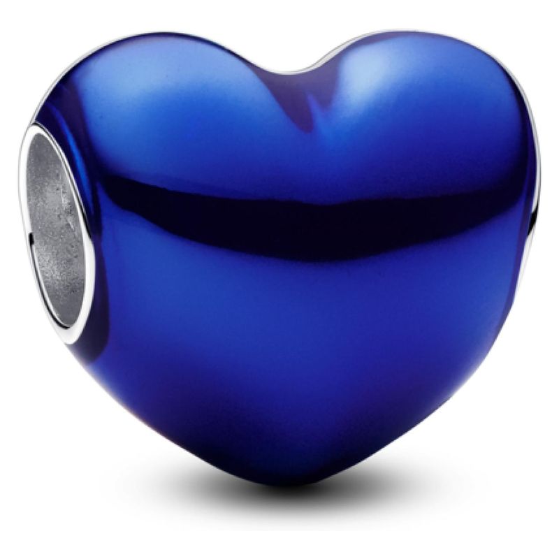 PANDORA - Charm Corazón Metálico Azul Mujer Pandora