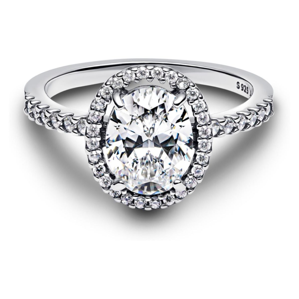 PANDORA - Anillo Halo Ovalado Brillante Mujer Pandora