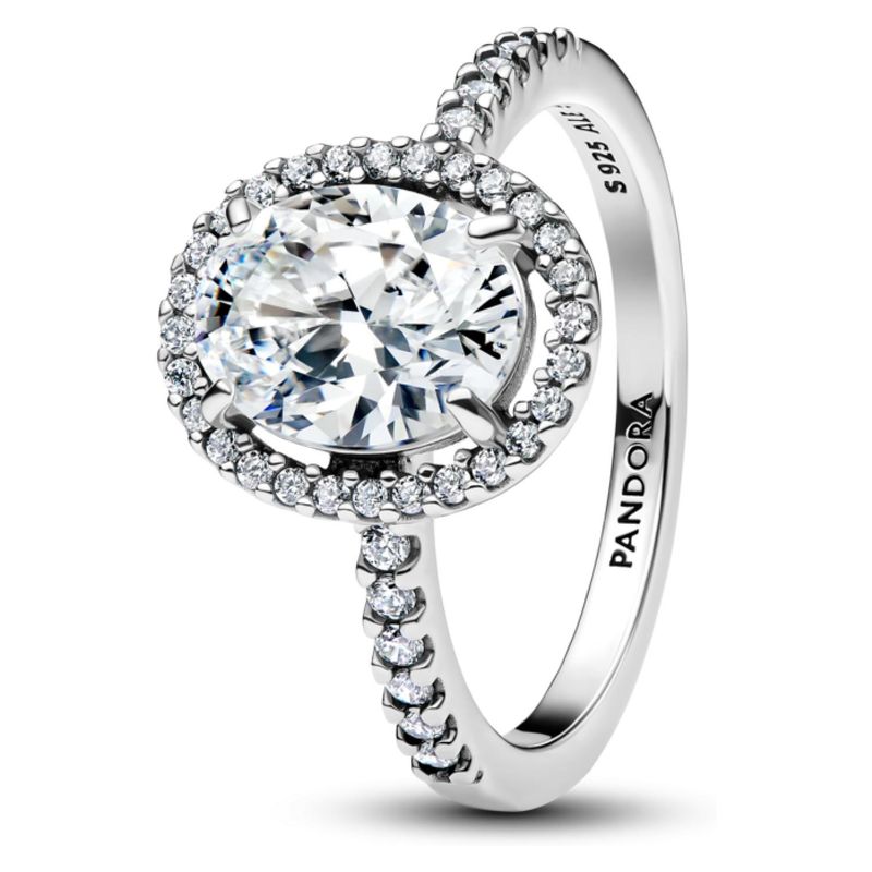 PANDORA - Anillo Halo Ovalado Brillante Mujer Pandora