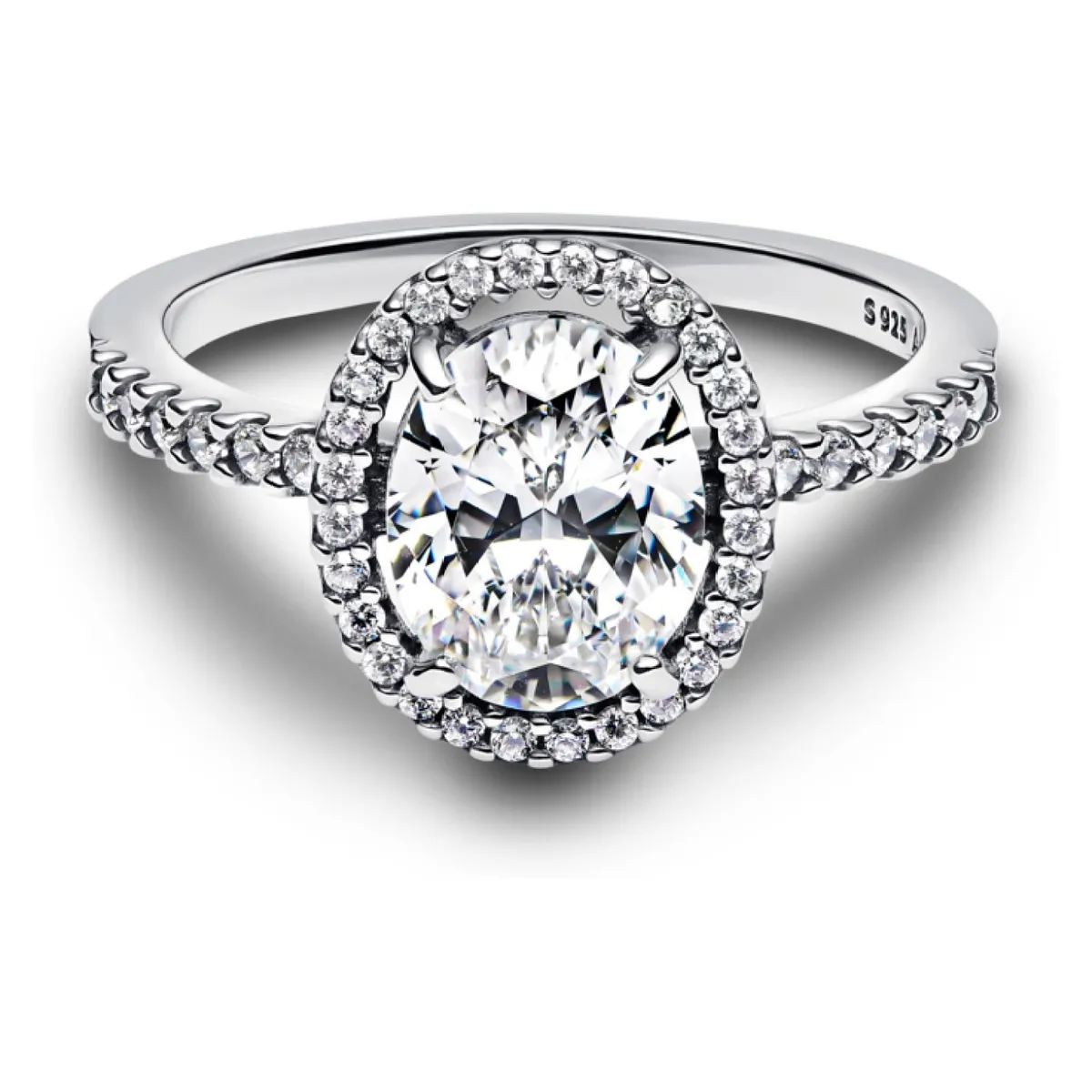 PANDORA - Anillo Halo Ovalado Brillante Mujer Pandora