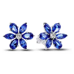 PANDORA - Aretes de Boton Herbario Azul Mujer