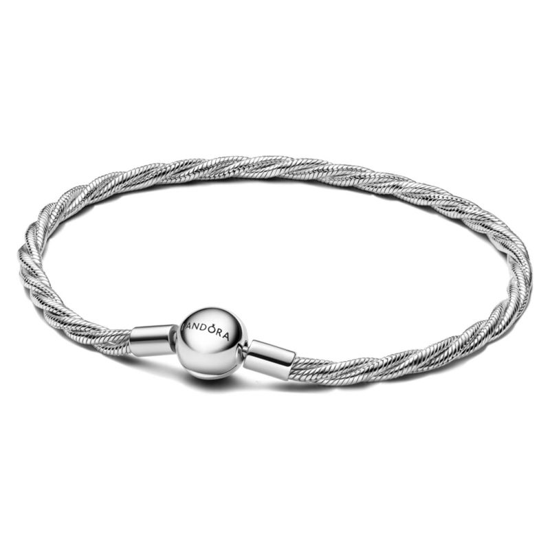 PANDORA - Brazalete Trenzada Cierre Redo Mujer Pandora