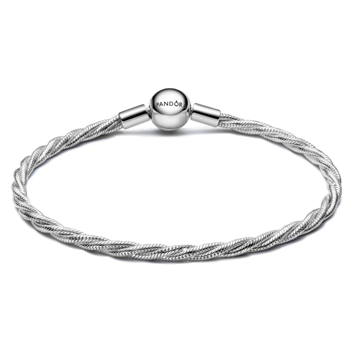 PANDORA - Brazalete Trenzada Cierre Redo Mujer Pandora